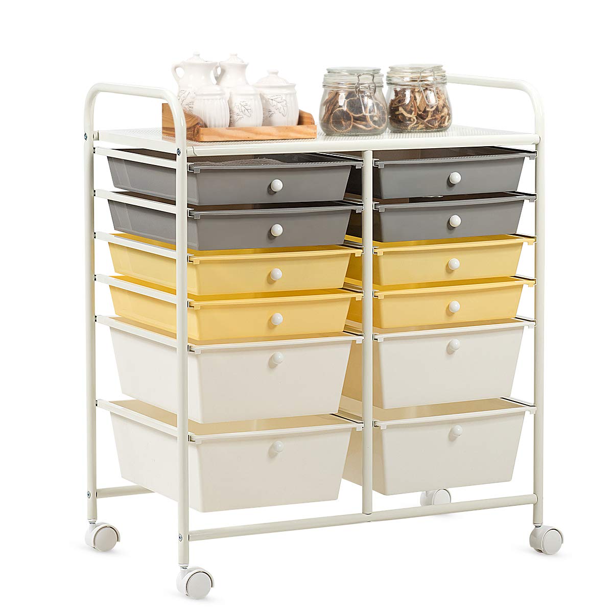 Giantex 12 Drawer Rolling Storage Cart