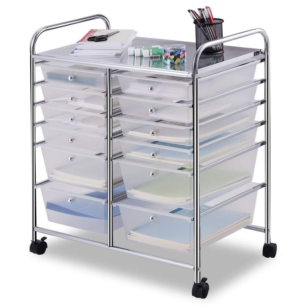 Giantex 12 Drawer Rolling Storage Cart