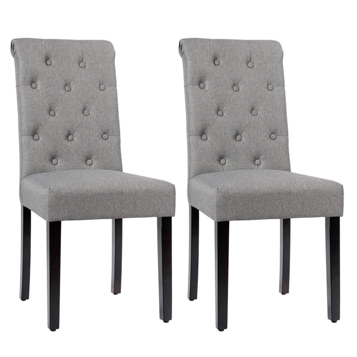 Upholstered Accent Dining Chairs Set of 2 - Giantexus