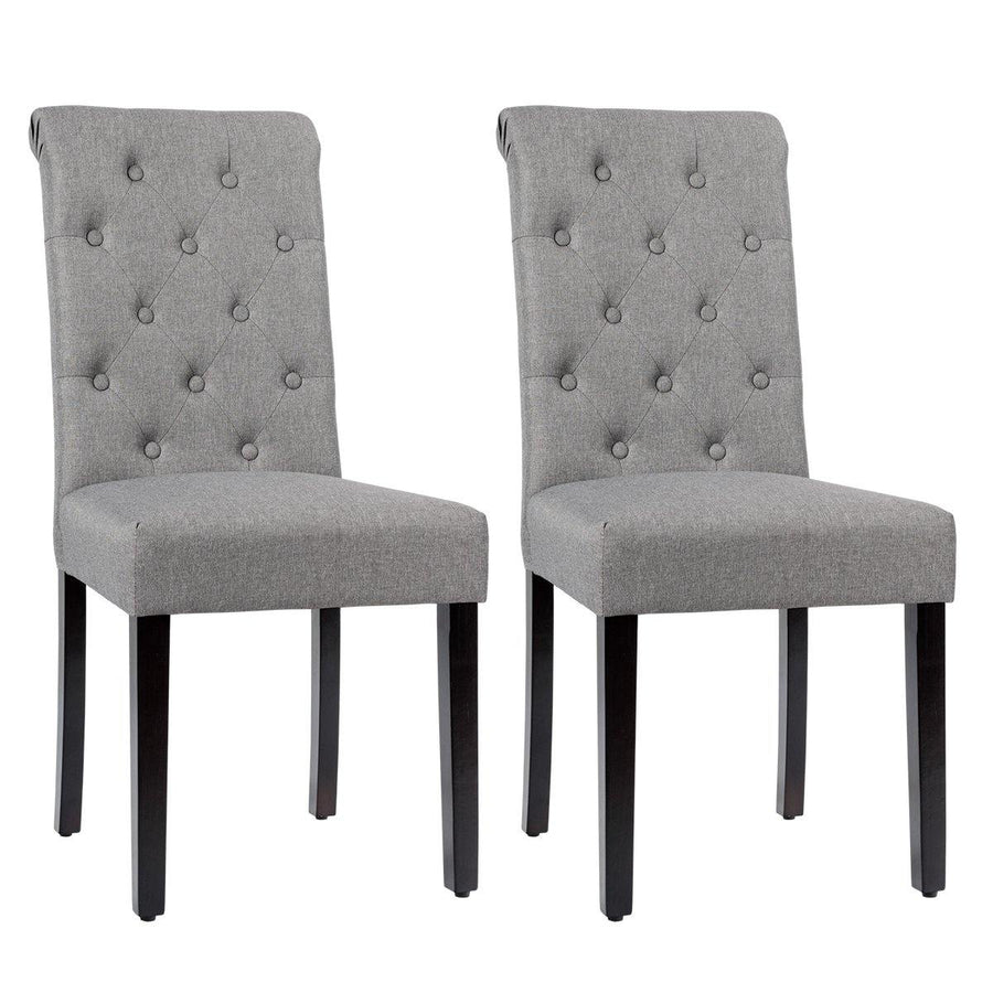 Upholstered Accent Dining Chairs Set of 2 - Giantexus