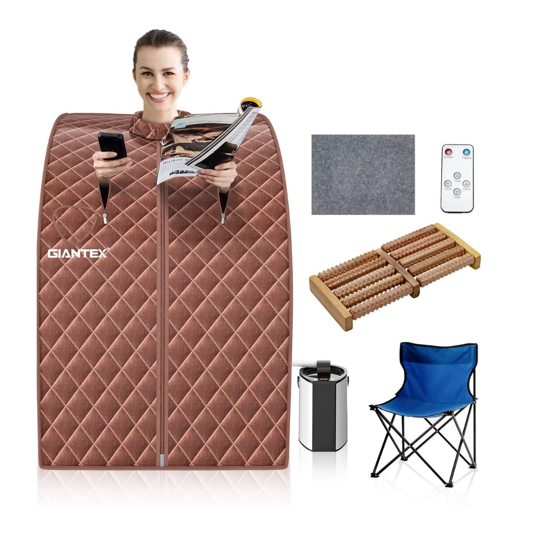 Giantex Portable Sauna 3L Personal Therapeutic Sauna Temperature & Timer Adjustable