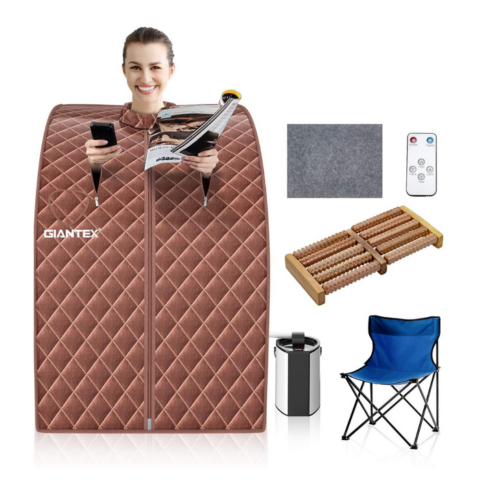 Giantex Portable Sauna 3L Personal Therapeutic Sauna Temperature & Timer Adjustable