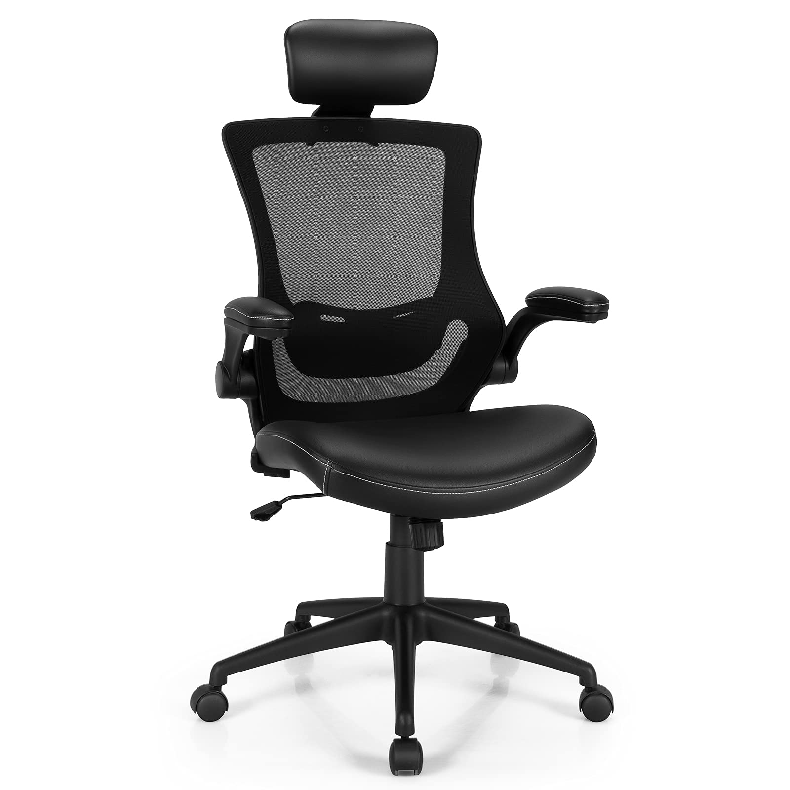 Giantex High Back Office Chair w/Flip up Armrest