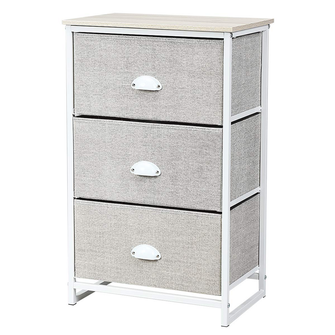 Giantex Dresser Storage Tower Nightstand W/Fabric Drawers