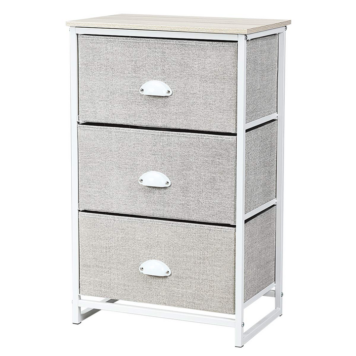 Giantex Dresser Storage Tower Nightstand W/Fabric Drawers