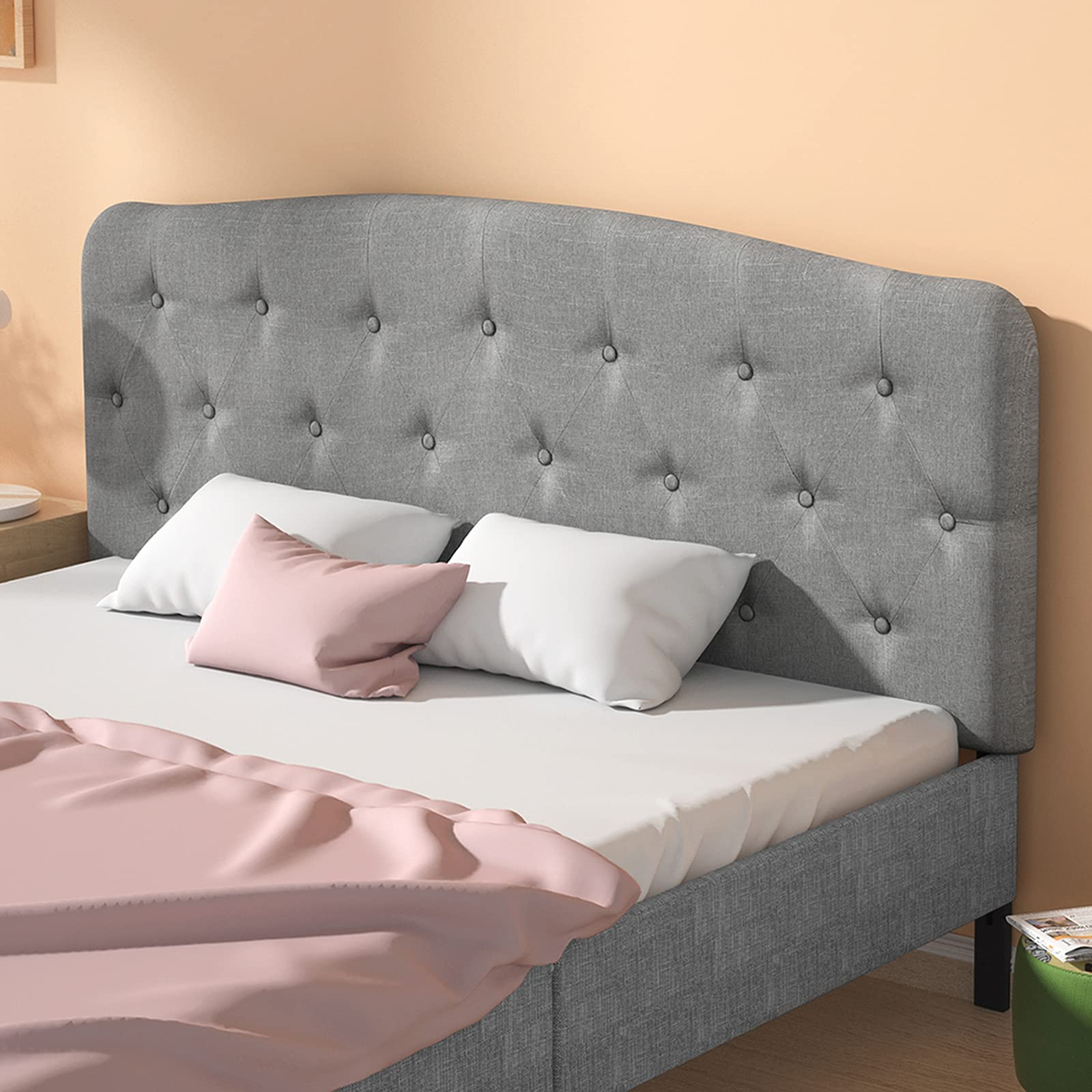 Giantex Upholstered Headboard, Button Tufted Headboard