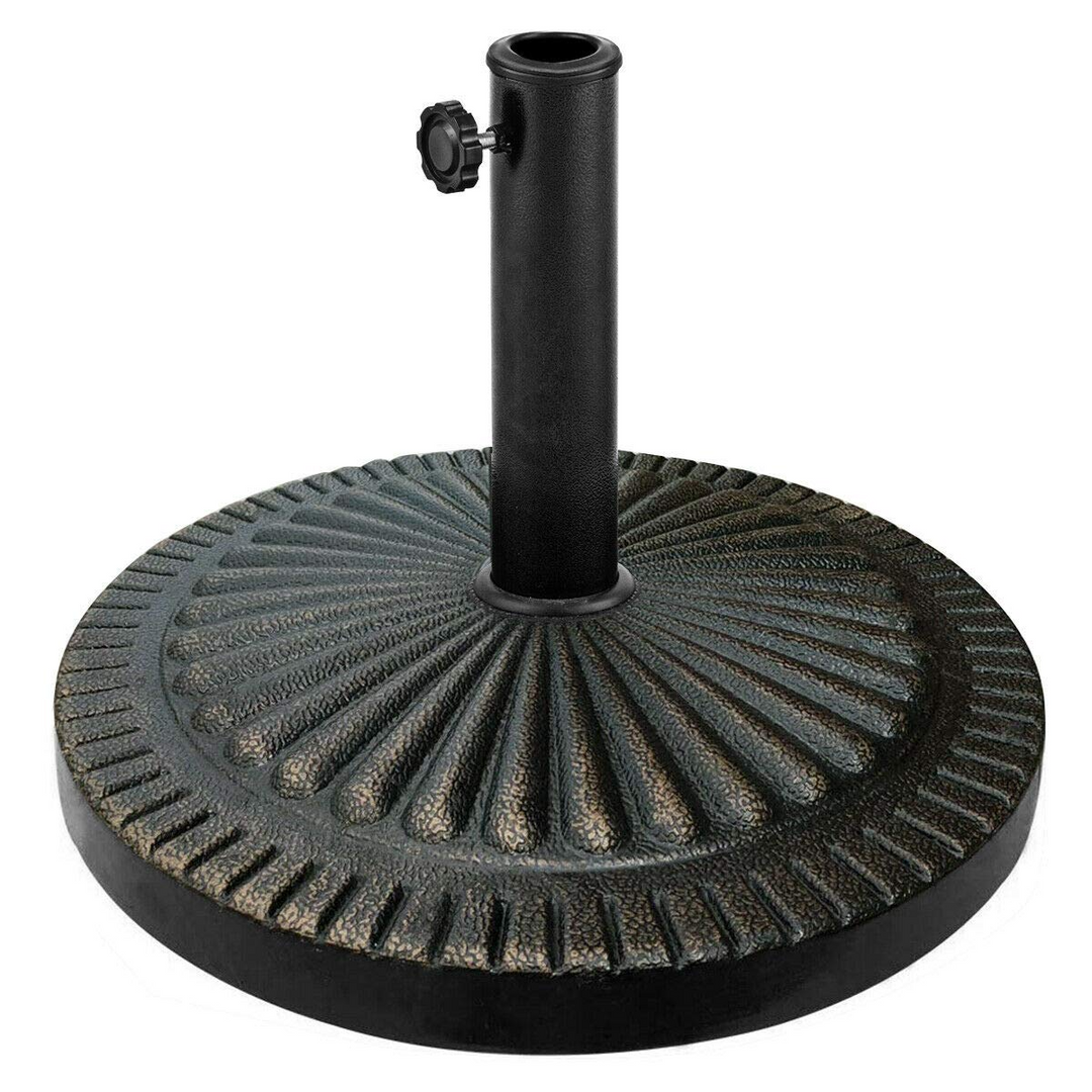 Giantex 31.5 lbs Patio Market Umbrella Base, Heavy Duty Cast Iron Resin Outdoor Stand