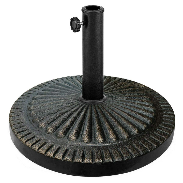 Giantex 31.5 lbs Patio Market Umbrella Base, Heavy Duty Cast Iron Resin Outdoor Stand