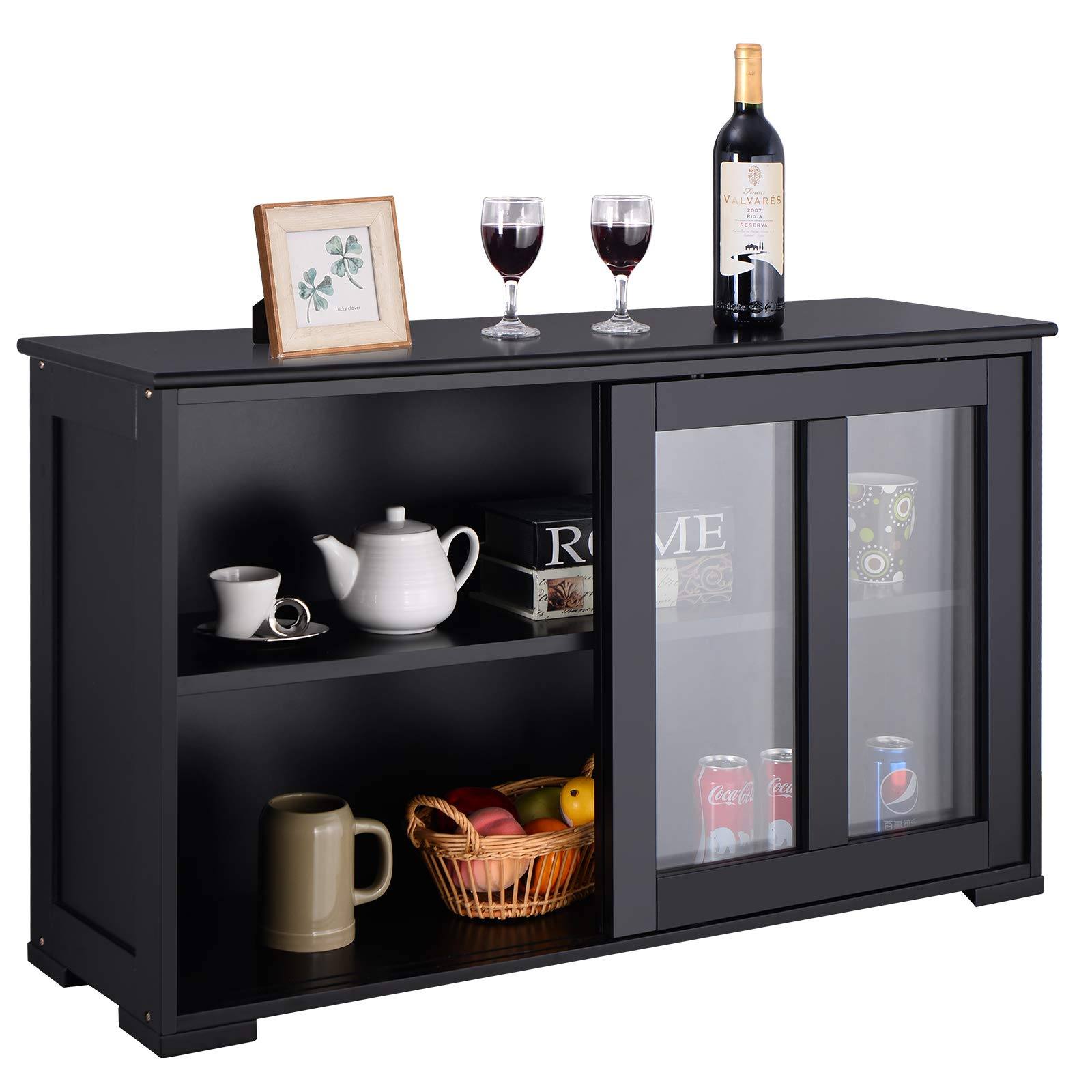 Giantex Buffet Sideboard, Wood Credenza with Sliding Doors