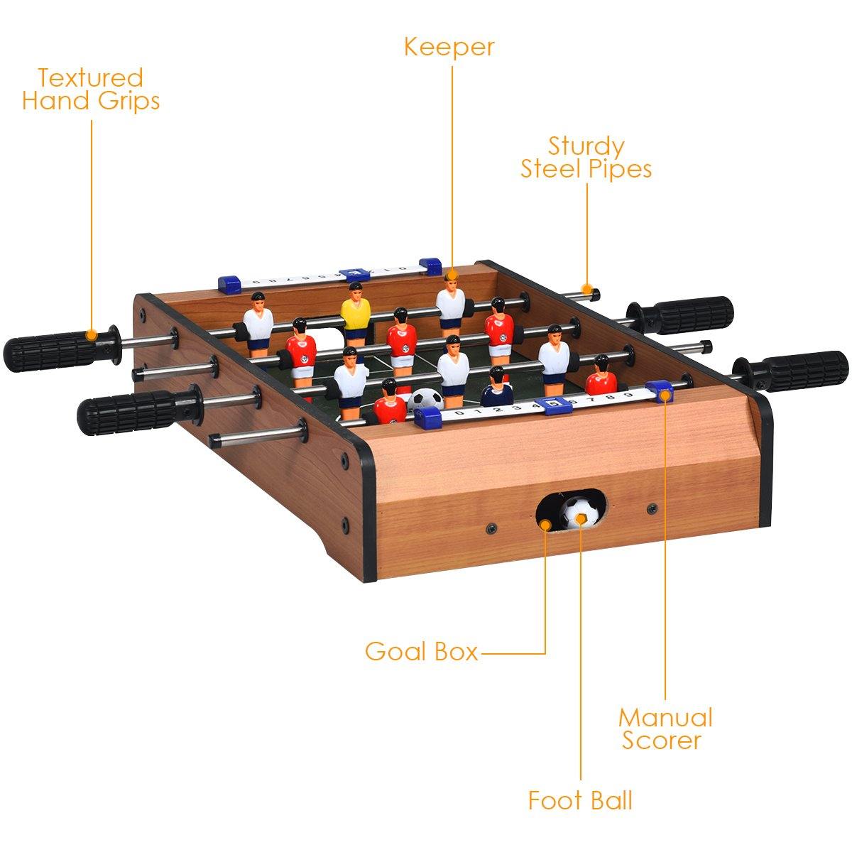 Giantex 20in Foosball Table , Mini Foosball Table Top w/ Score Keepers, 2 Balls - Giantexus
