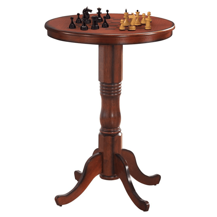 Table 42" Wooden Round Pub Pedestal Side Table - Giantexus