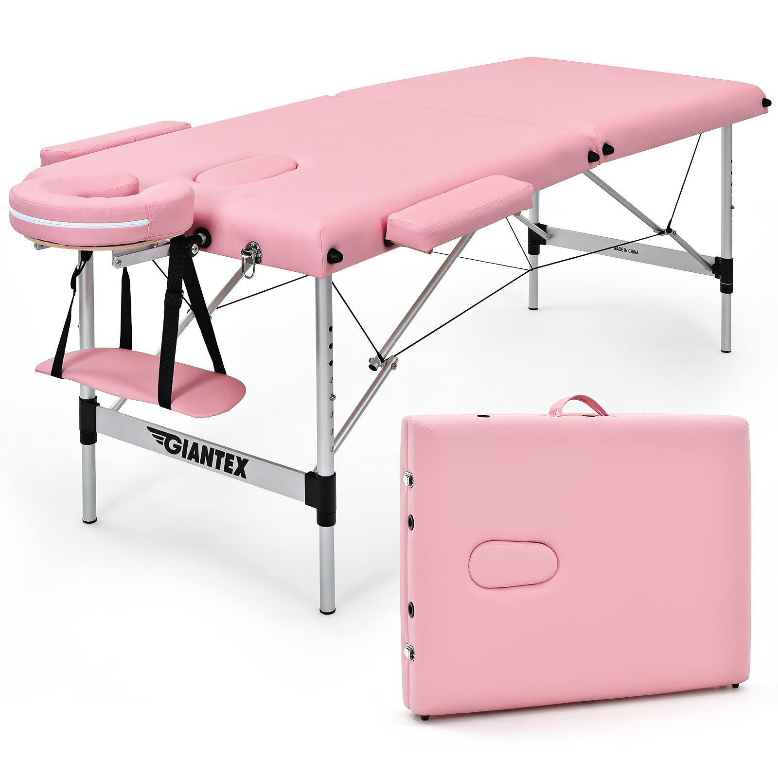 Giantex Portable Massage Table 84inch, Folding Lash Bed Aluminium Frame