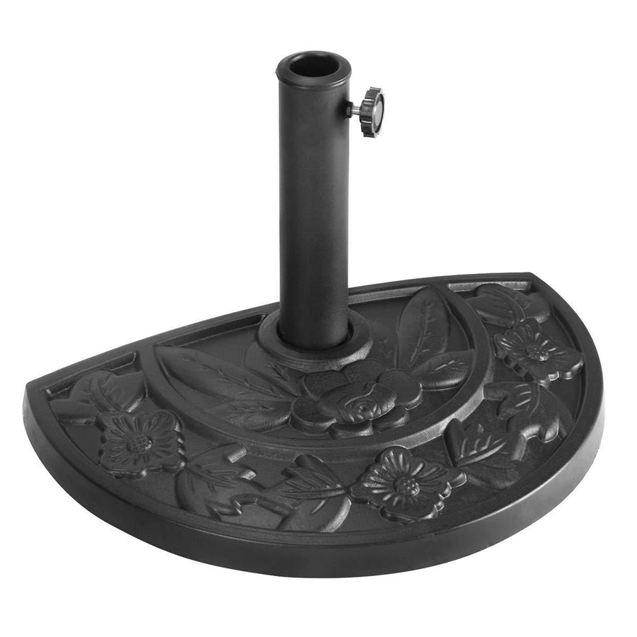 Giantex 20" Outdoor Patio Half Round Umbrella Base Stand, Black - Giantexus