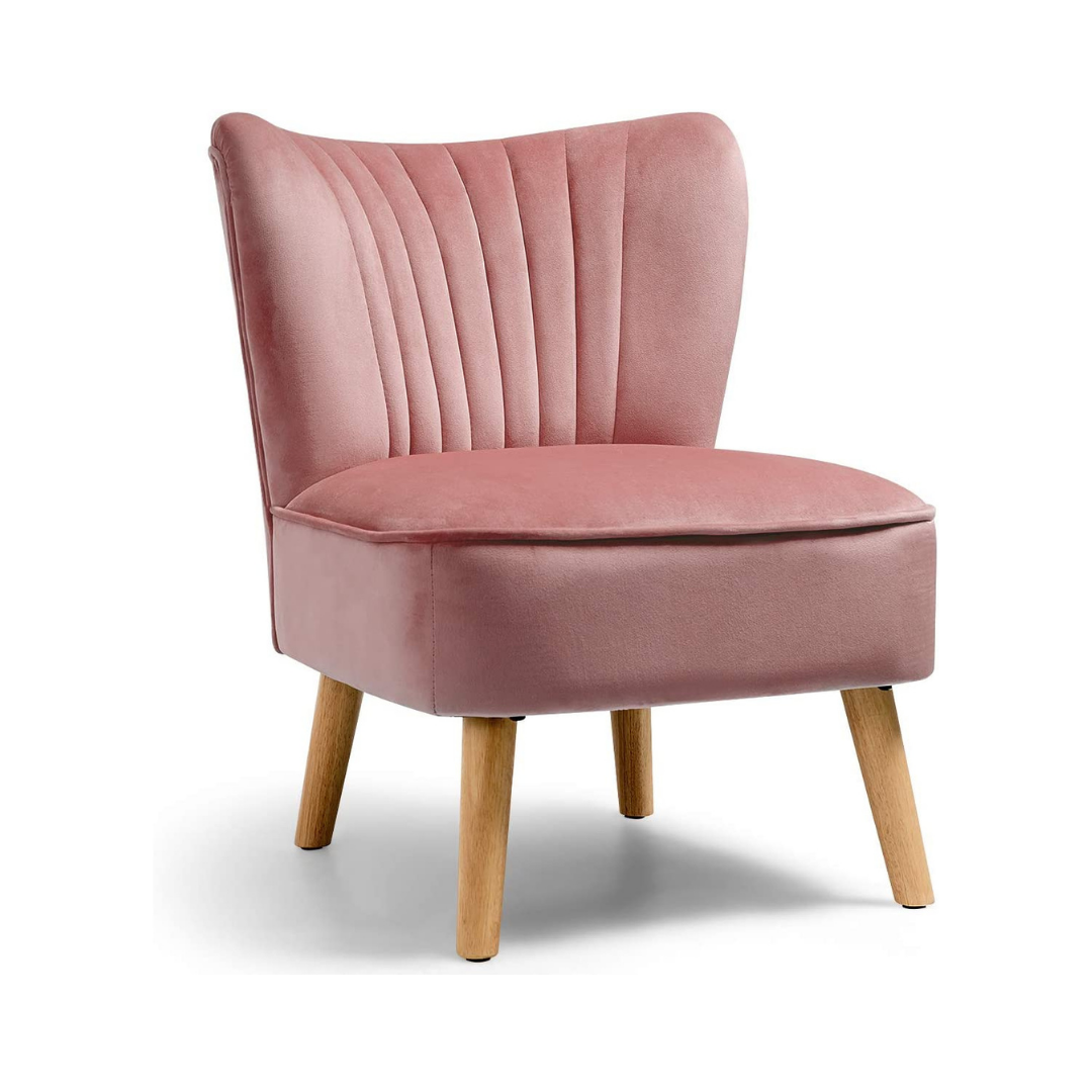Velvet Accent Chair, Upholstered Modern Sofa Chair - Giantexus