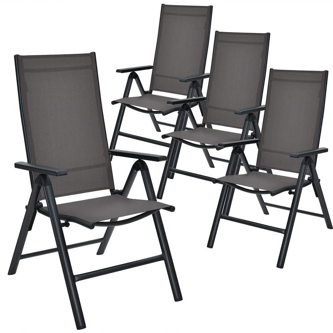 Giantex Patio Dining Chairs for Camping Pool Beach Yard No Assembly