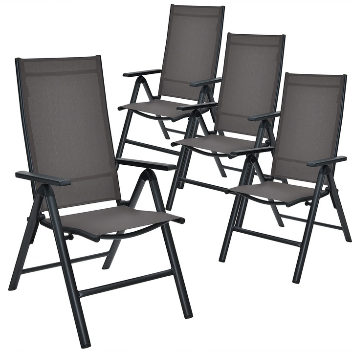 Giantex Patio Dining Chairs for Camping Pool Beach Yard No Assembly