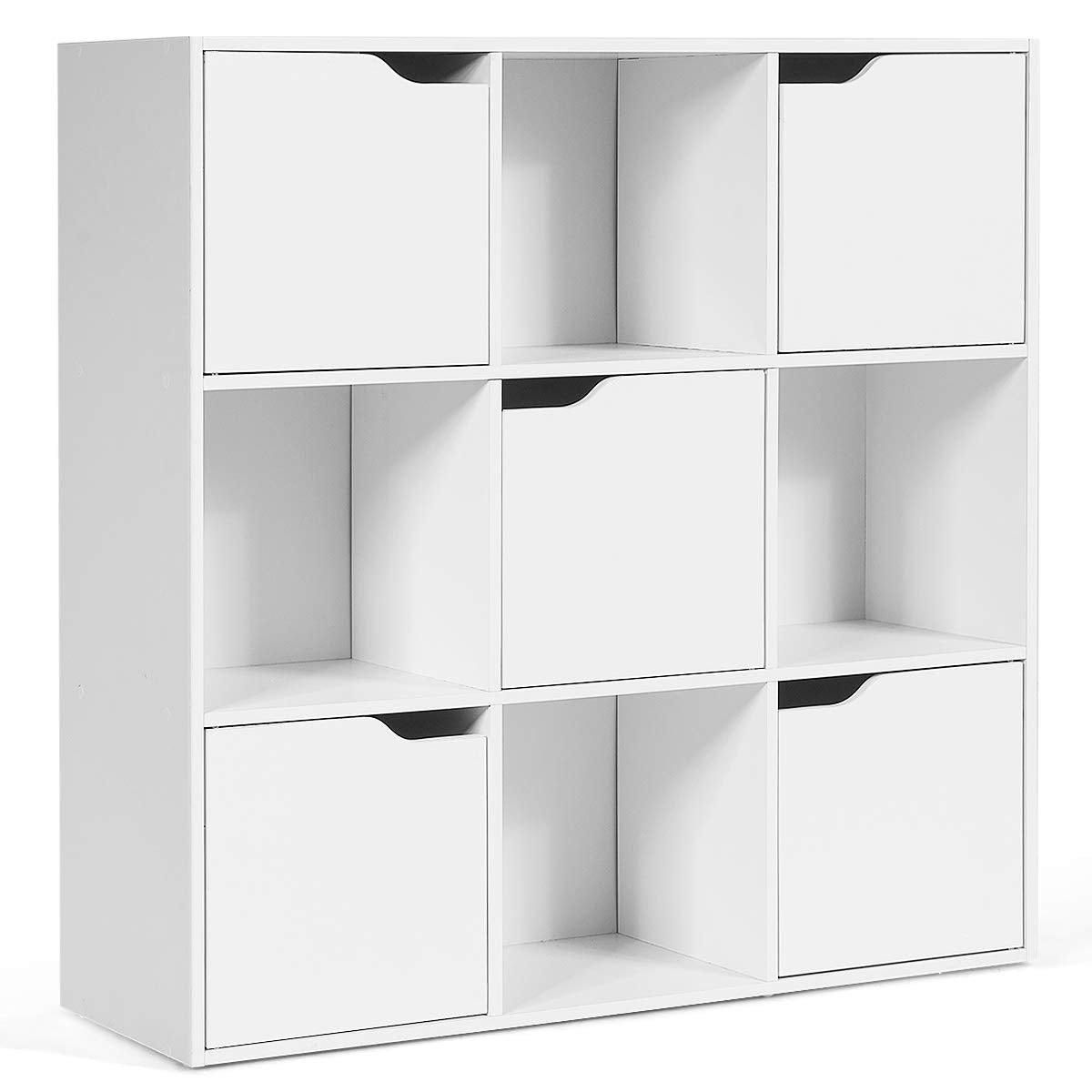 Giantex 9-Cube Storage Organizer, Storage Cabinet with 4 Open Cubes and 5 Cabinets