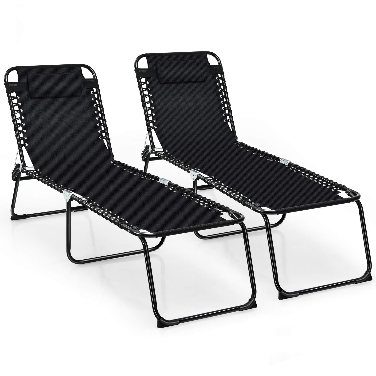 Giantex Outdoor Chaise Lounge Adjustable Sunbathing Seat