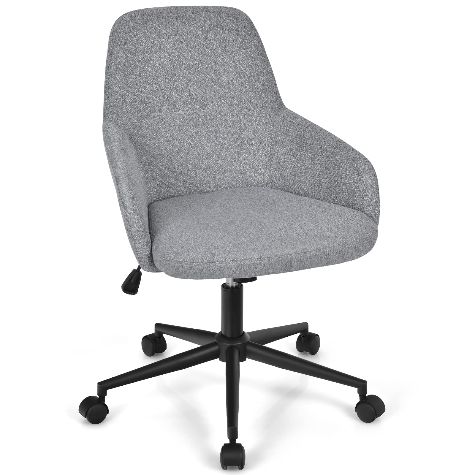 Fabric Office Chair, Upholstered Linen Leisure Chair