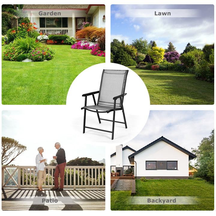 Giantex Patio Dining Chairs, Outdoor Chairs, Portable Folding Chairs