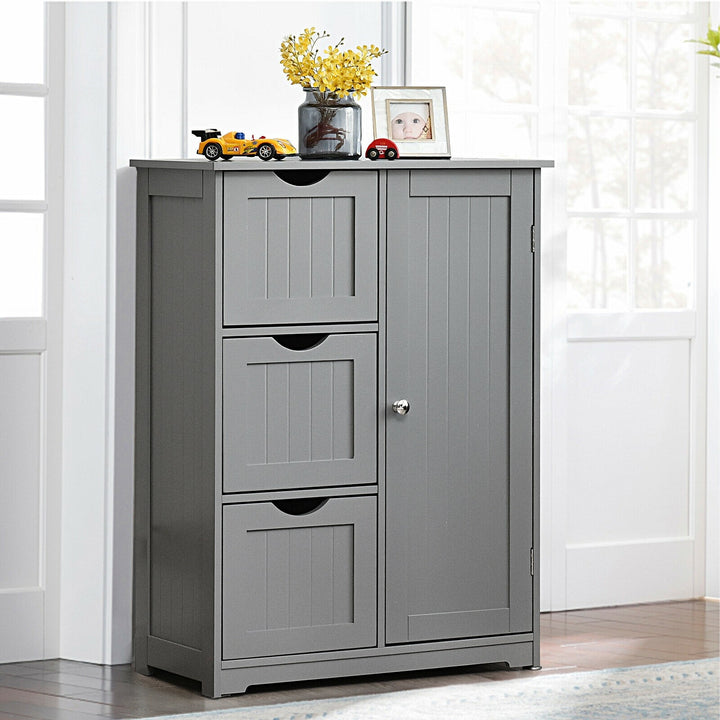 Bathroom Floor Cabinet, Wooden Storage Cabinet - Giantexus