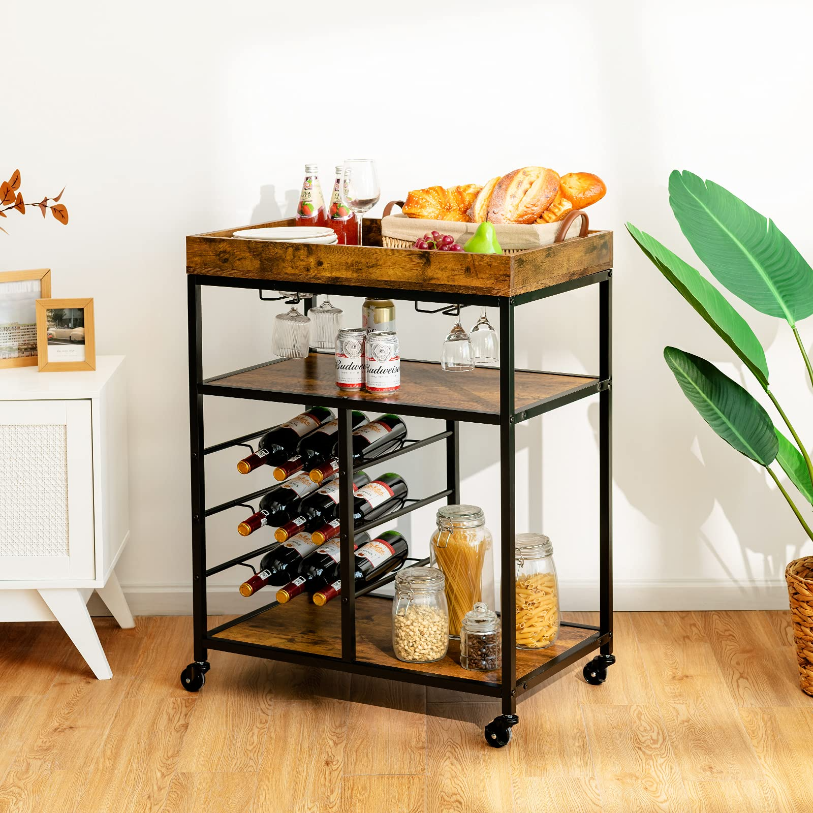 Giantex Island Cart, Rolling Kitchen Trolley