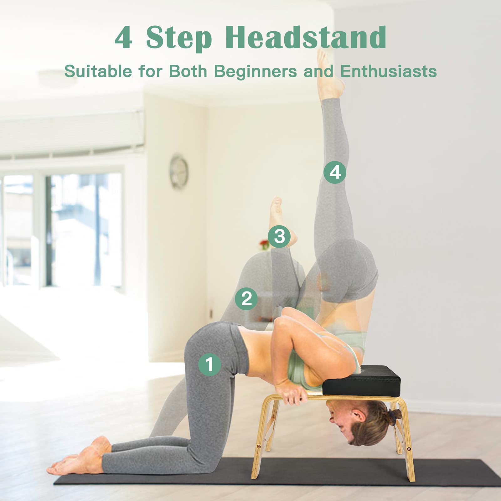 Giantex Yoga Headstand Bench, Upside Down Chair for Balance Training
