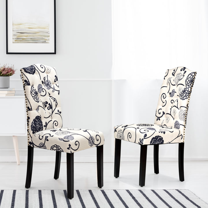 Giantex Parsons Chairs, Uphostered Kitchen Dining Chairs w/Wood Legs