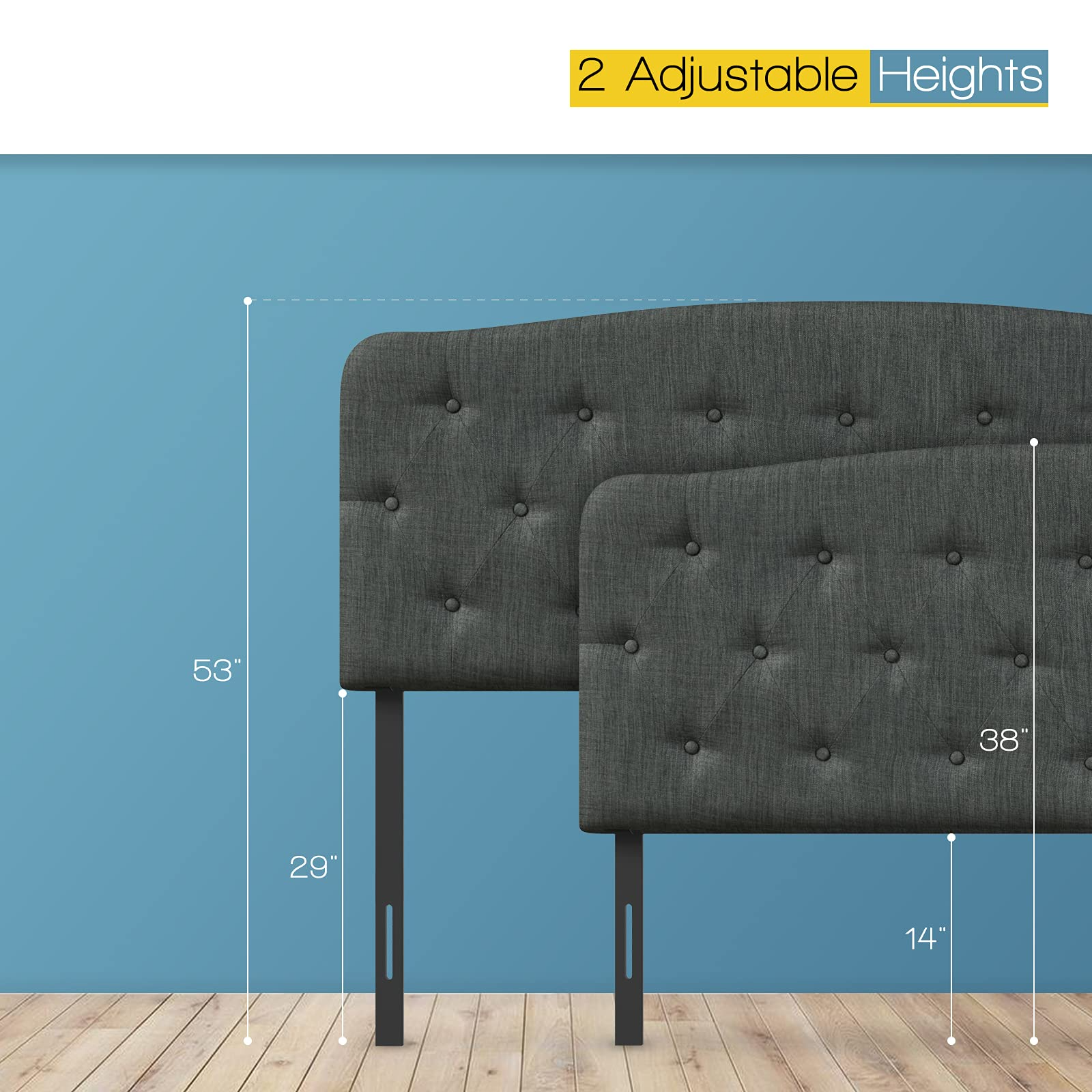 Giantex Upholstered Headboard, Button Tufted Headboard