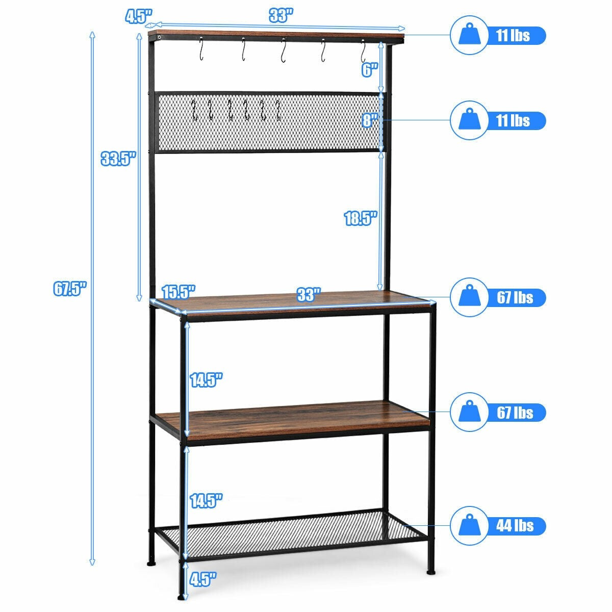 Kitchen Baker's Rack, Industrial Microwave Oven Stand