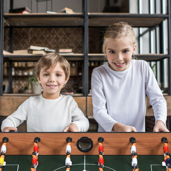 Giantex Foosball Table, 27in Mini Football Table Game w/ 2 Footballs, Score Keepers (Natural) - Giantexus