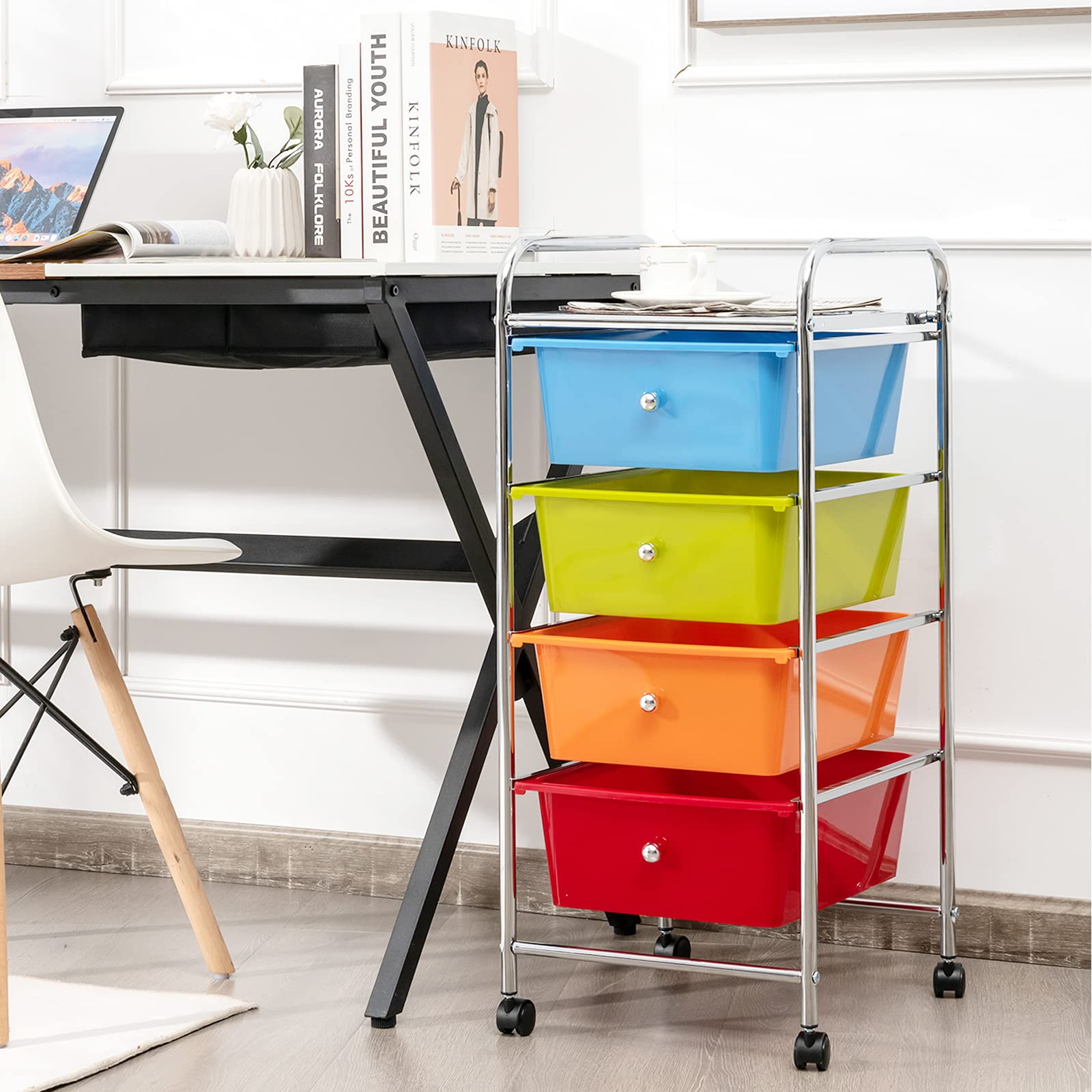 Giantex Rolling Cart with Drawers, Craft Organizer with Wheels