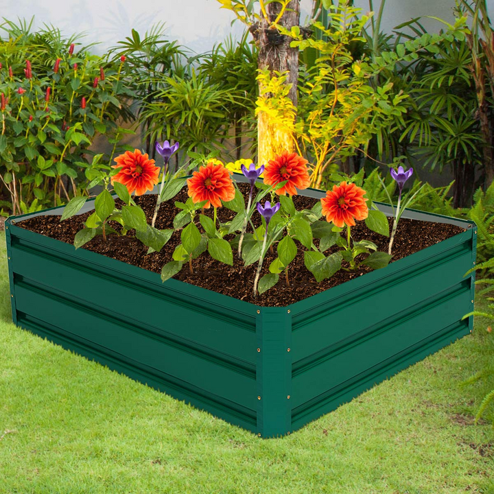 Dark Green Patio Raised Garden Bed (40" L x 32" W x 12" H)
