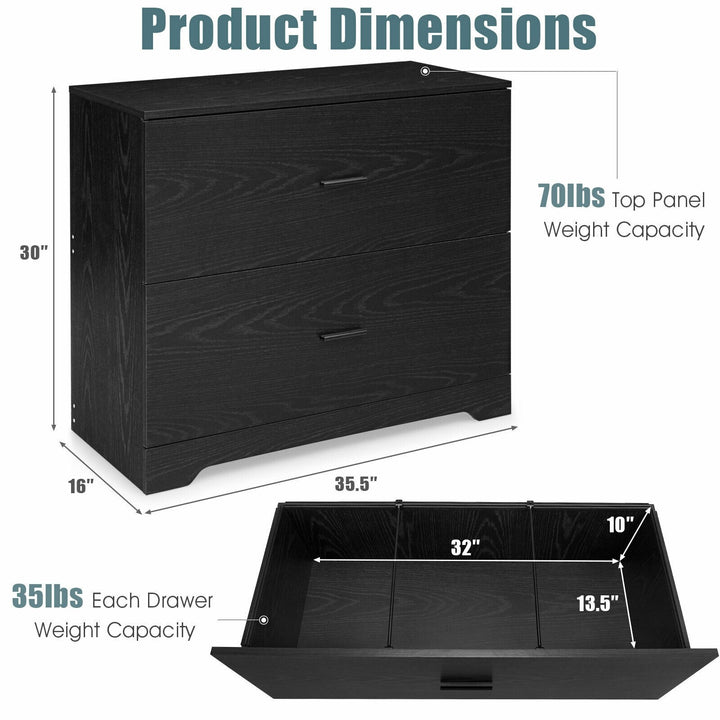 Giantex 2-Drawer Lateral File Cabinet Printer Stand