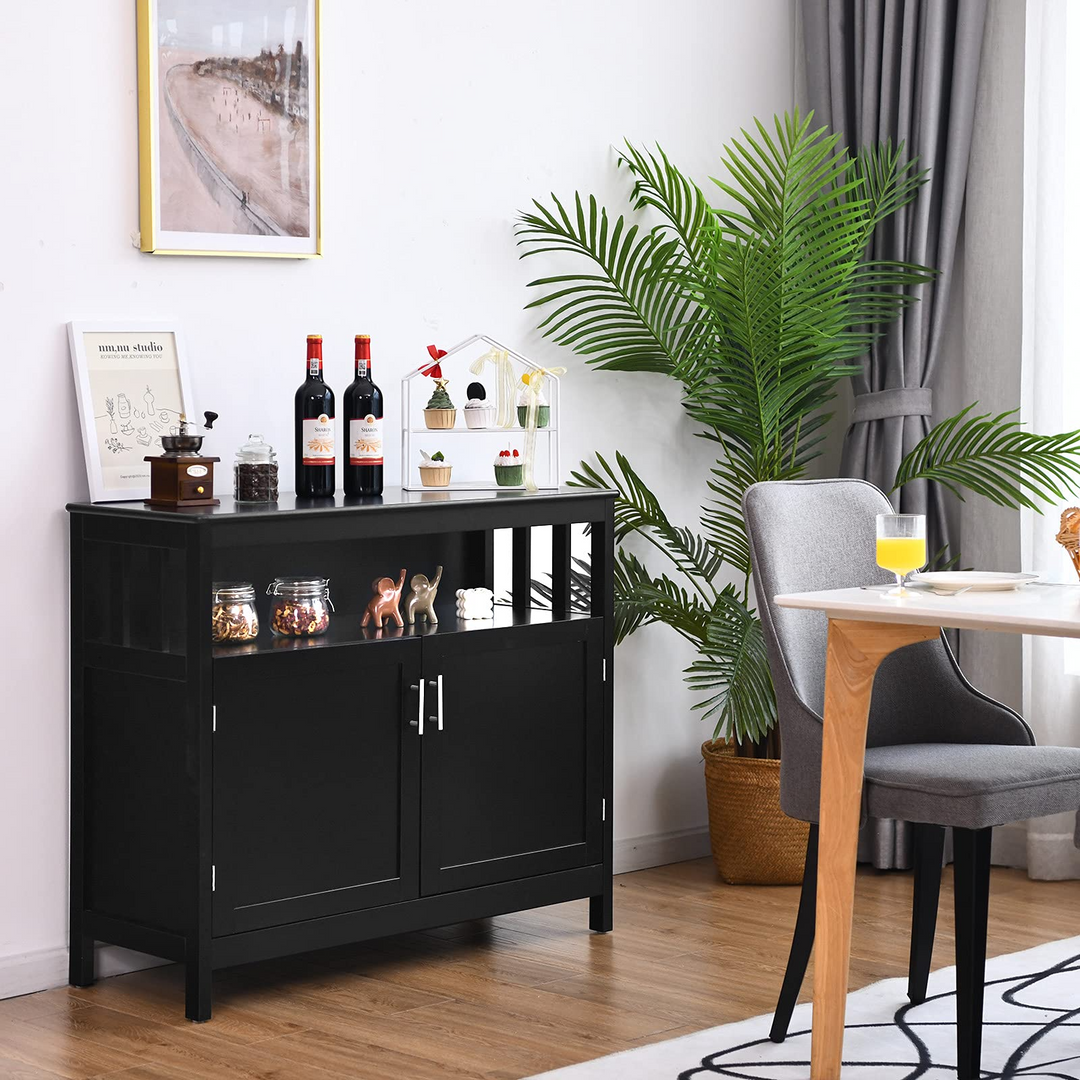Giantex Kitchen Buffet Sideboard, Wooden Storage Server Cupboard Cabinet