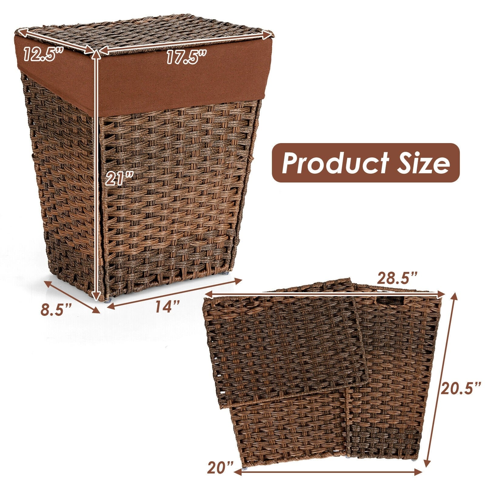 Laundry Hamper with Lid - Giantex