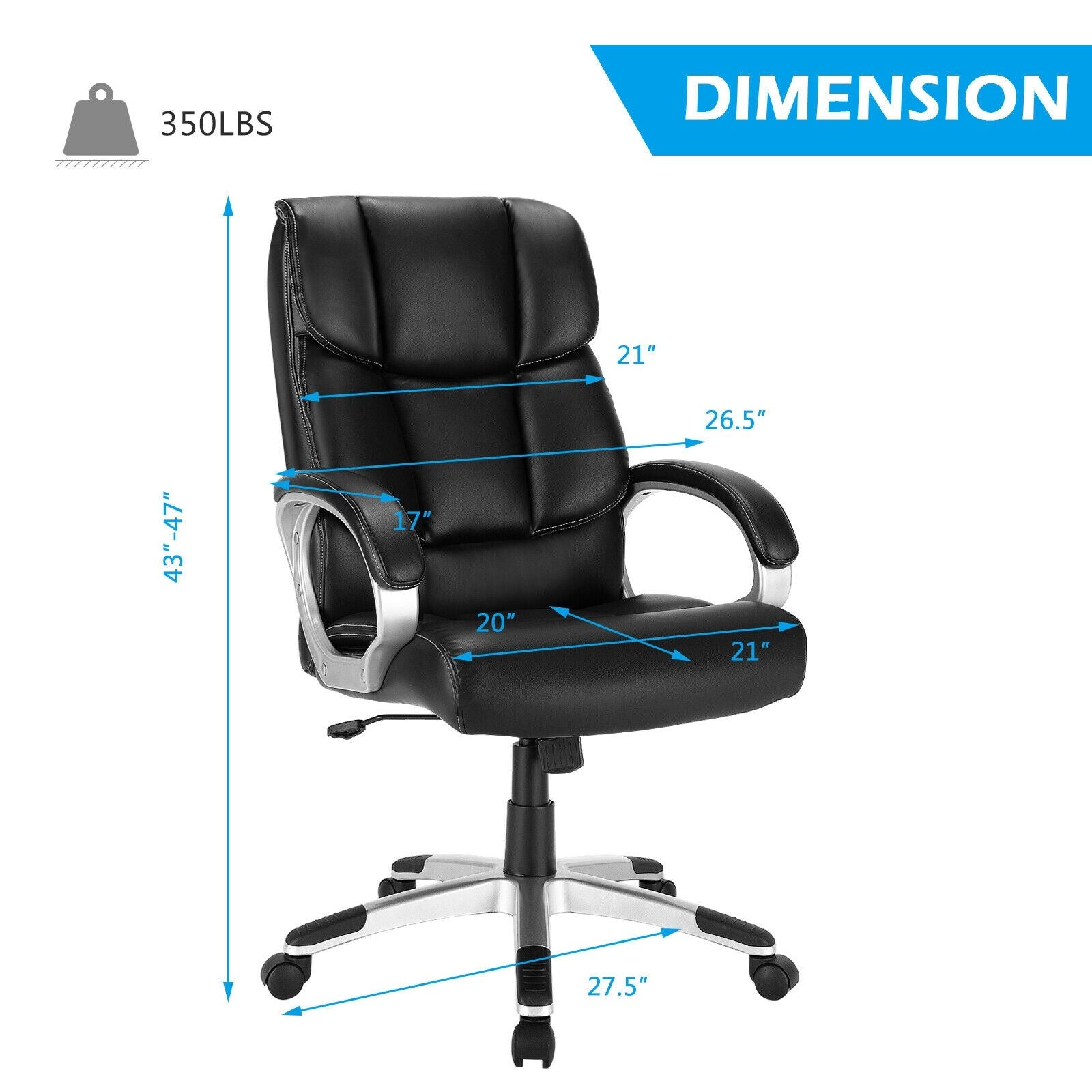 Executive Office Chair, Comfortable Adjustable Ergonomic Computer Office Chair