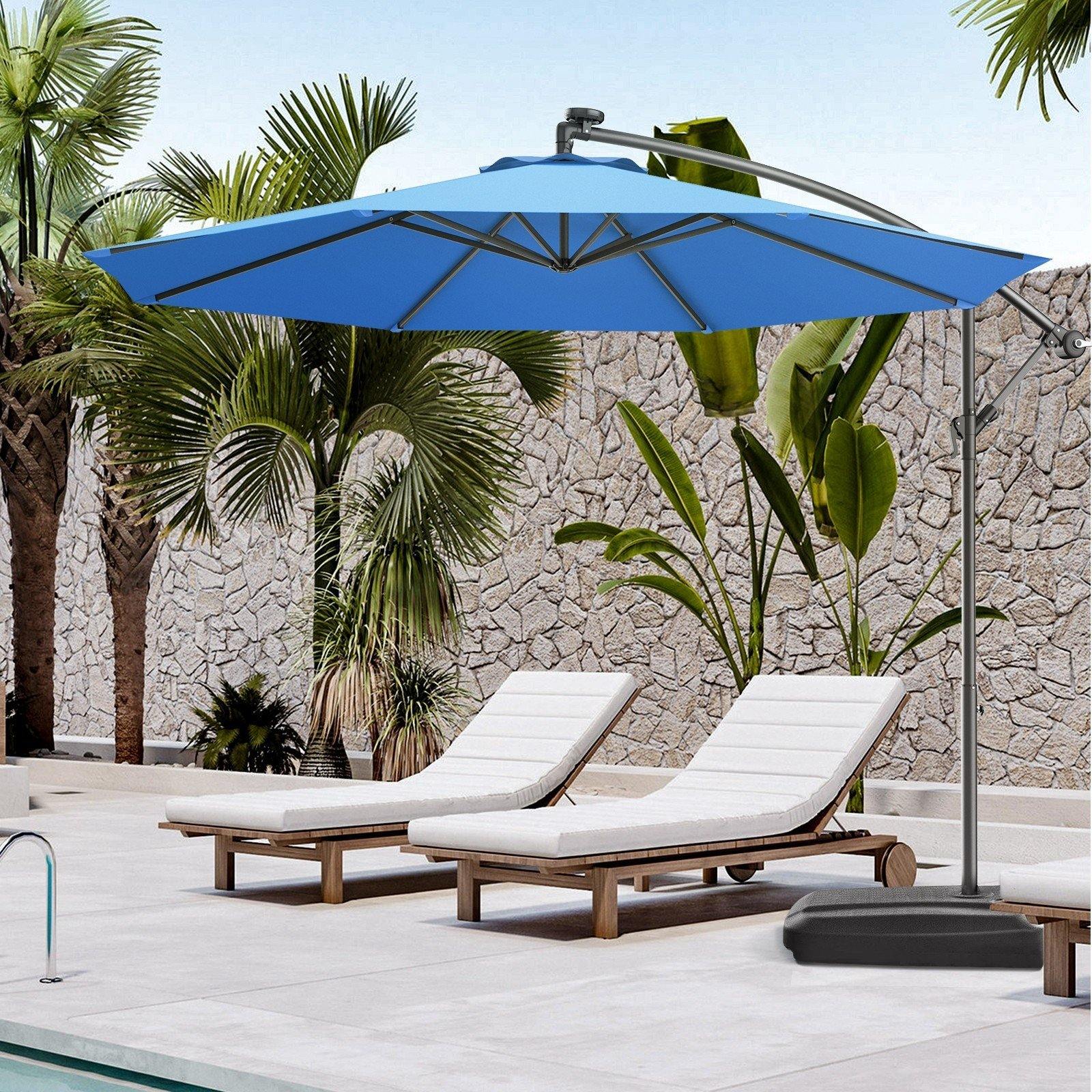 10ft Offset Patio Umbrella Cantilever Umbrella - Giantexus