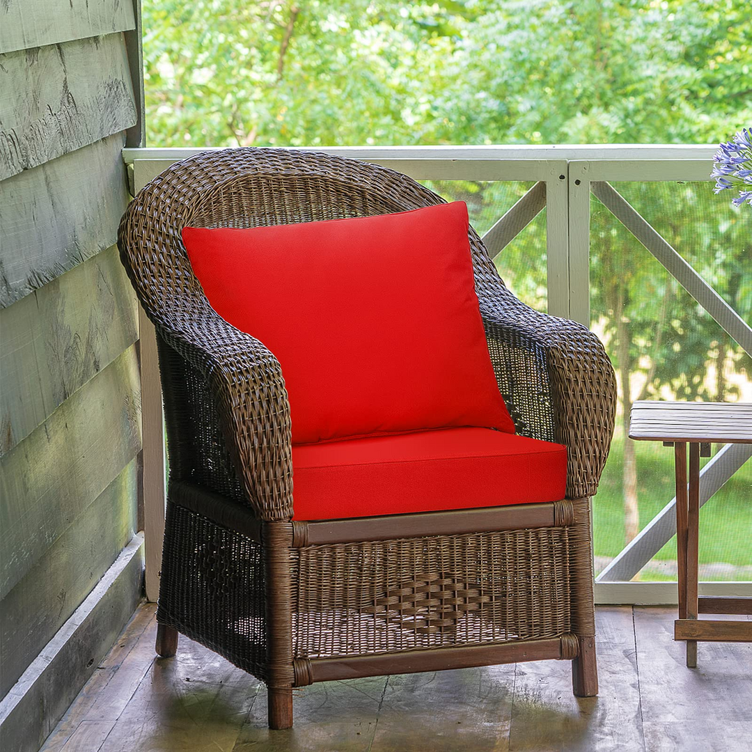 Giantex Patio Cushion Set with Pillow, Deep Seat and Back Cushion