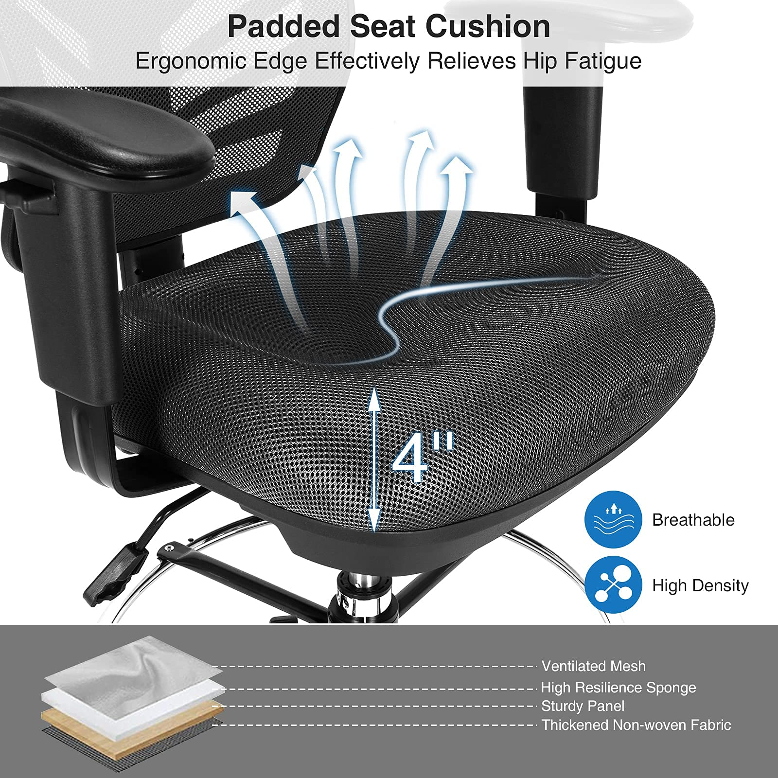 Giantex Mesh Drafting Chair, Standing Desk Chair