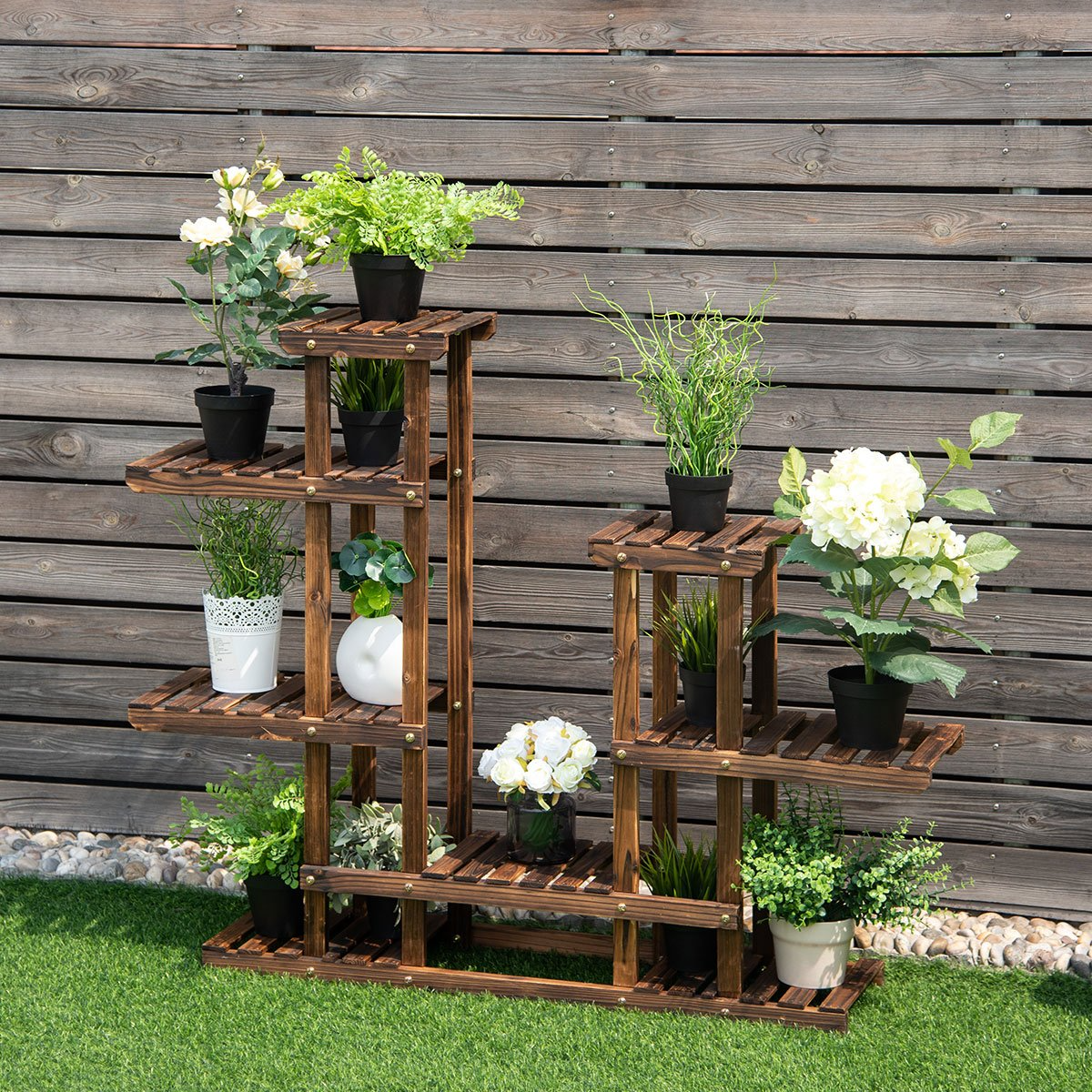 Giantex Flower Rack Wood Plant Stand