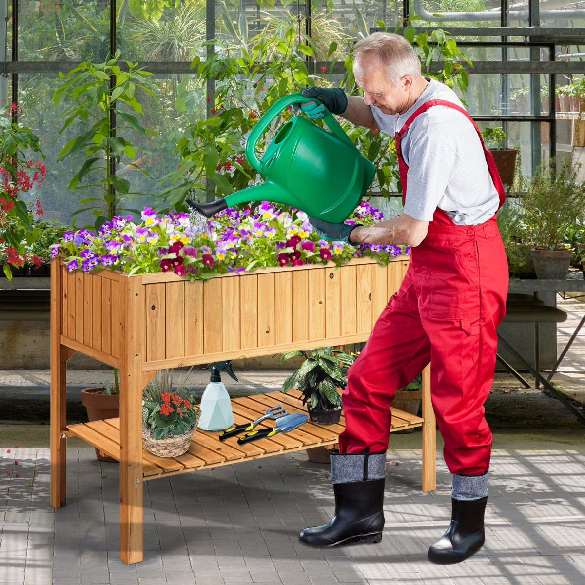 Raised Garden Planter Bed Box, 47" L x 22.5" W x 35.5" H