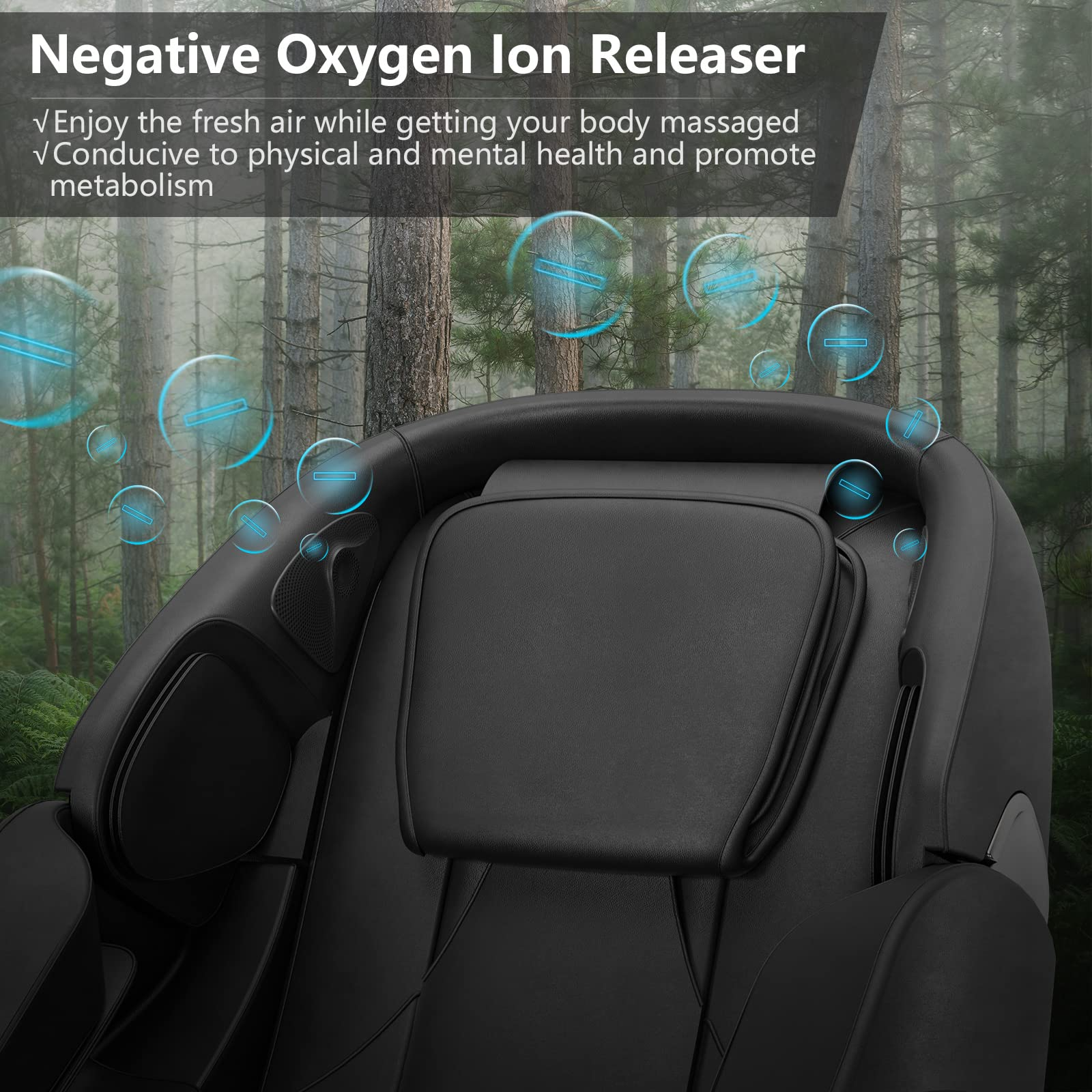 Giantex SL Track Massage Recliner Zero Gravity W/Negative Ion Generator