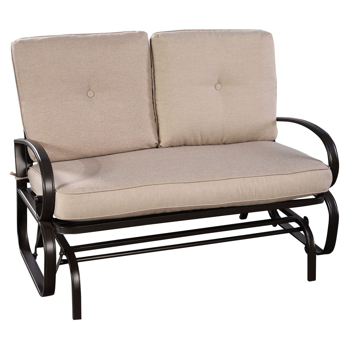 Giantex Loveseat Outdoor Patio Rocking Glider Cushioned 2 Seats