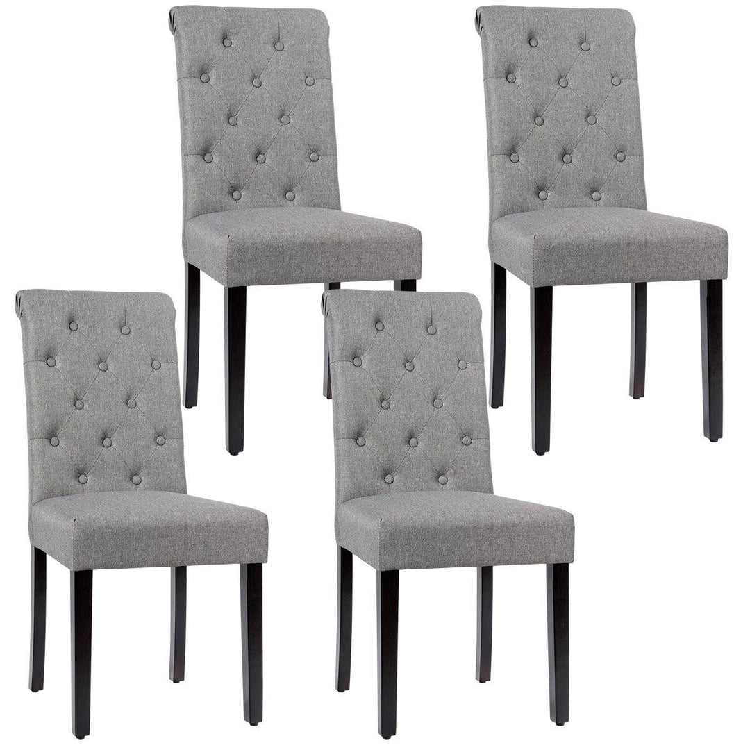 Upholstered Accent Dining Chairs Set of 2 - Giantexus
