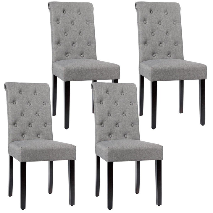 Upholstered Accent Dining Chairs Set of 2 - Giantexus