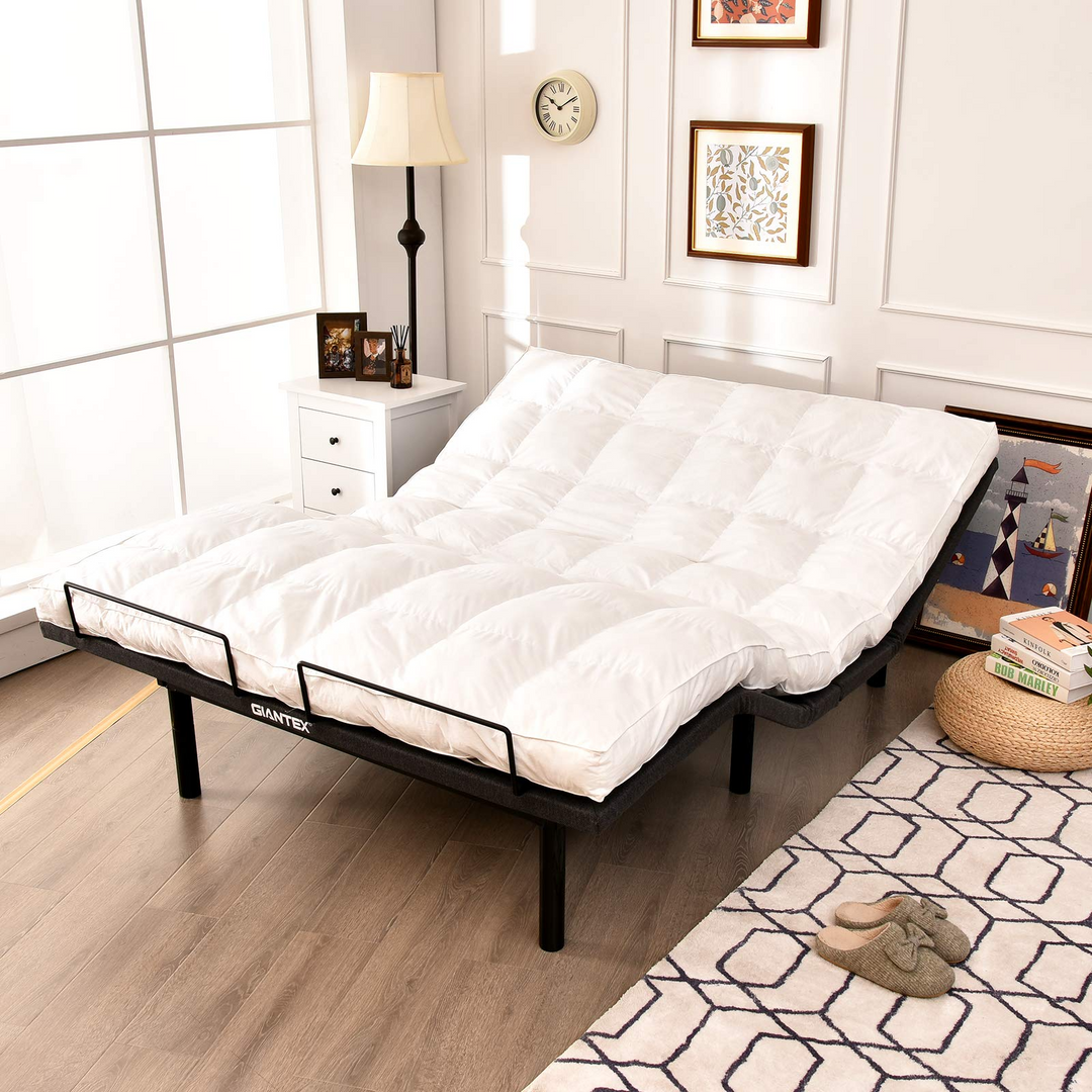 Giantex Zero Gravity Electric Adjustable Bed w/ Head and Foot Incline, Vibration Massage Giantex Zero Gravity Electric Adjustable Bed w/ Head and Foot Incline, Vibration Massage