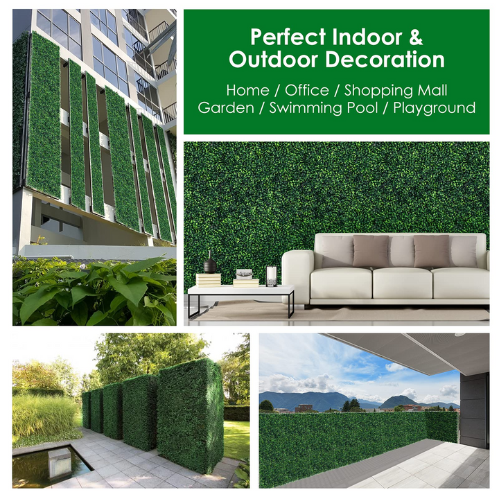Giantex 12PCS 20x20inch Artificial Boxwood Panels