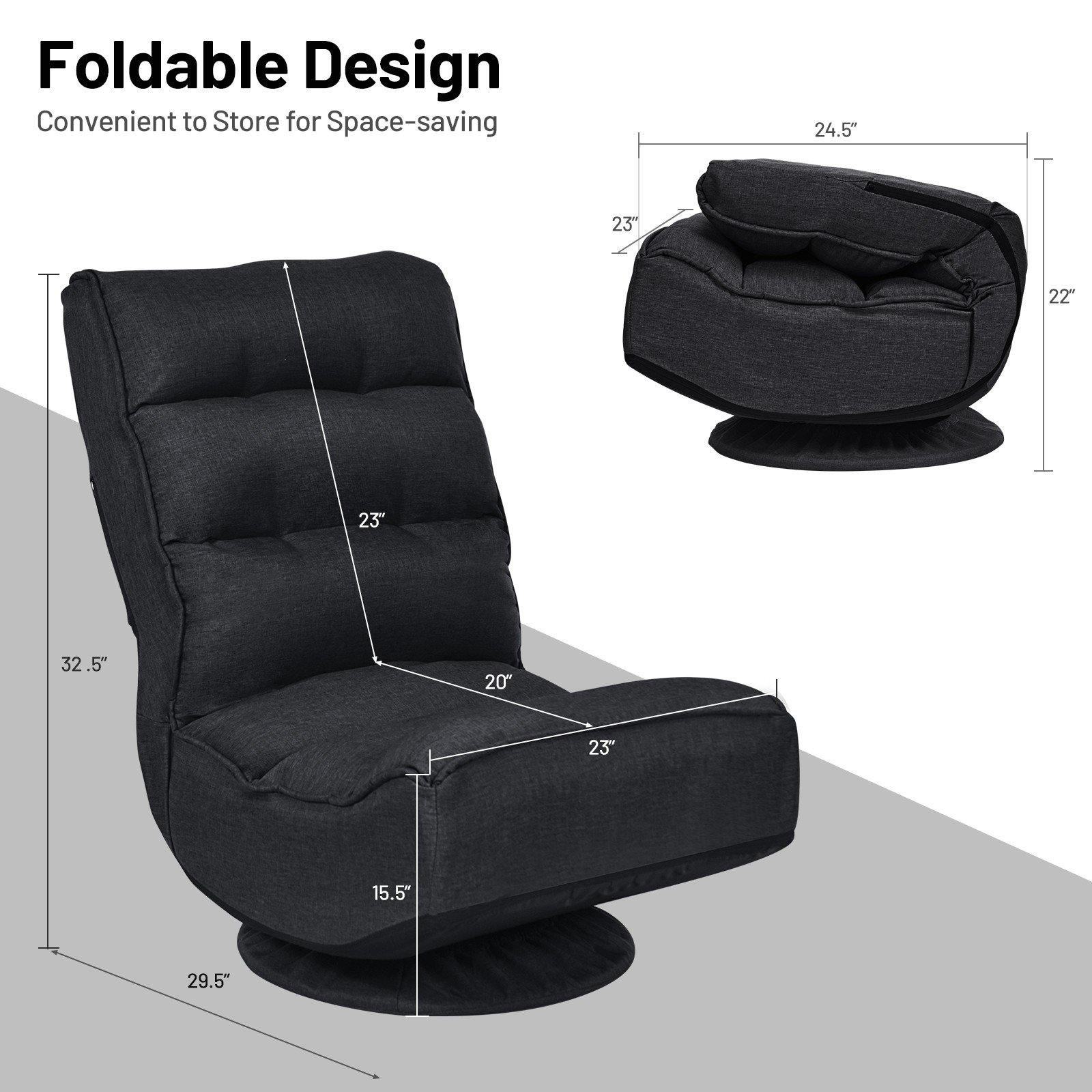 360 Degree Swivel Floor Chair, Lazy Sofa Lounge Chair - Giantexus