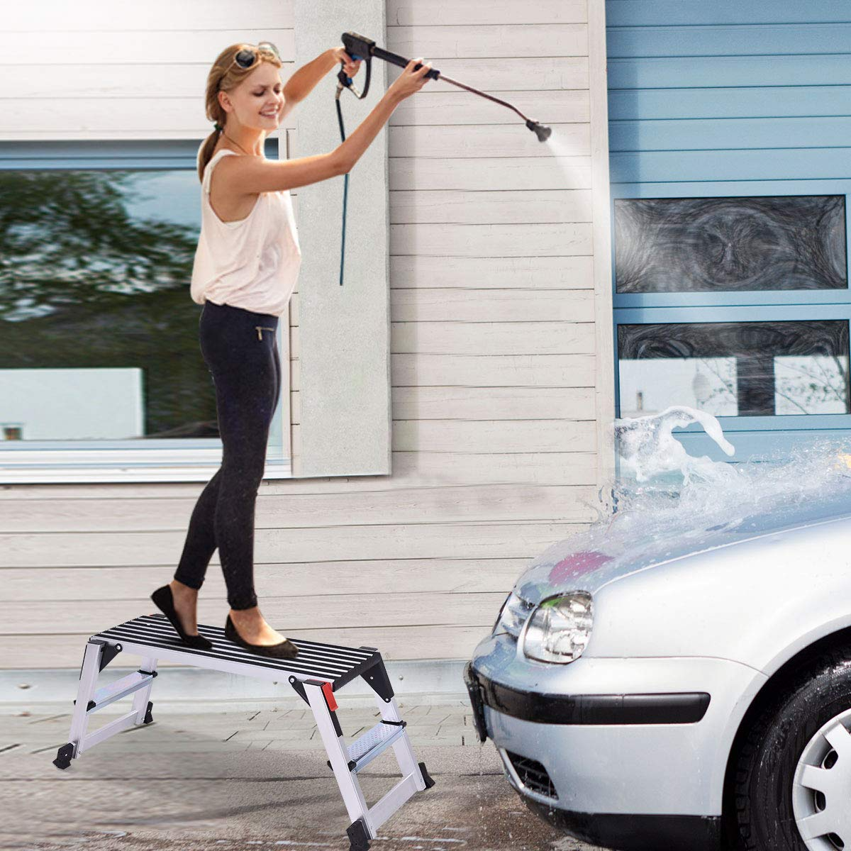 Drywall stool discount ladder